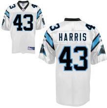 carolina panthers #43 chris harris white  jersey