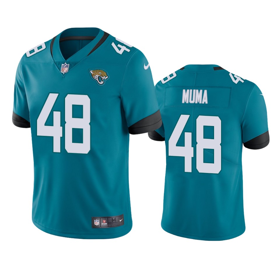 chad muma jaguars teal vapor jersey