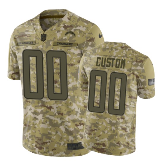 chargers 00 custom 2018 salute to service jersey
