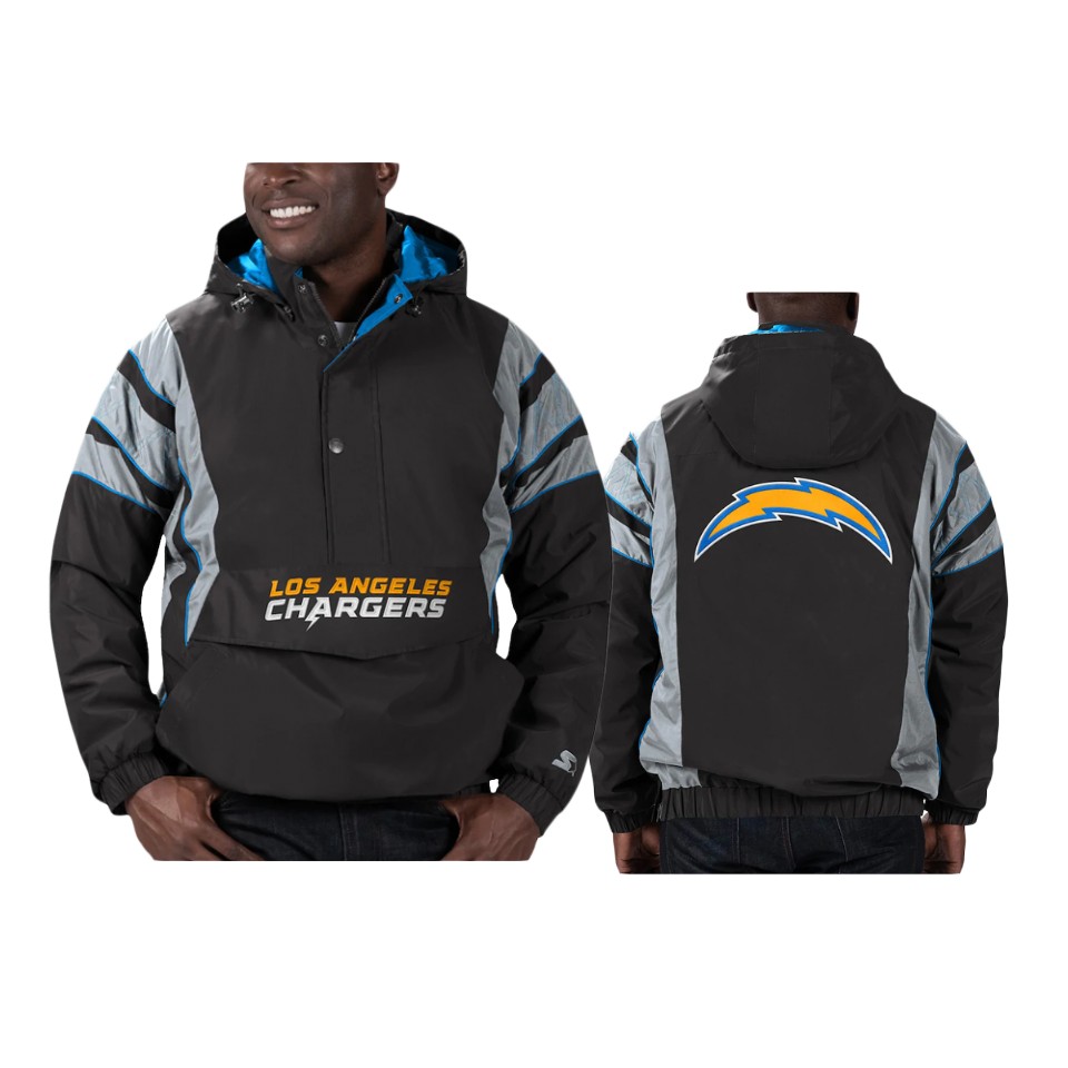 chargers black thursday night gridiron reflective stripe jacket