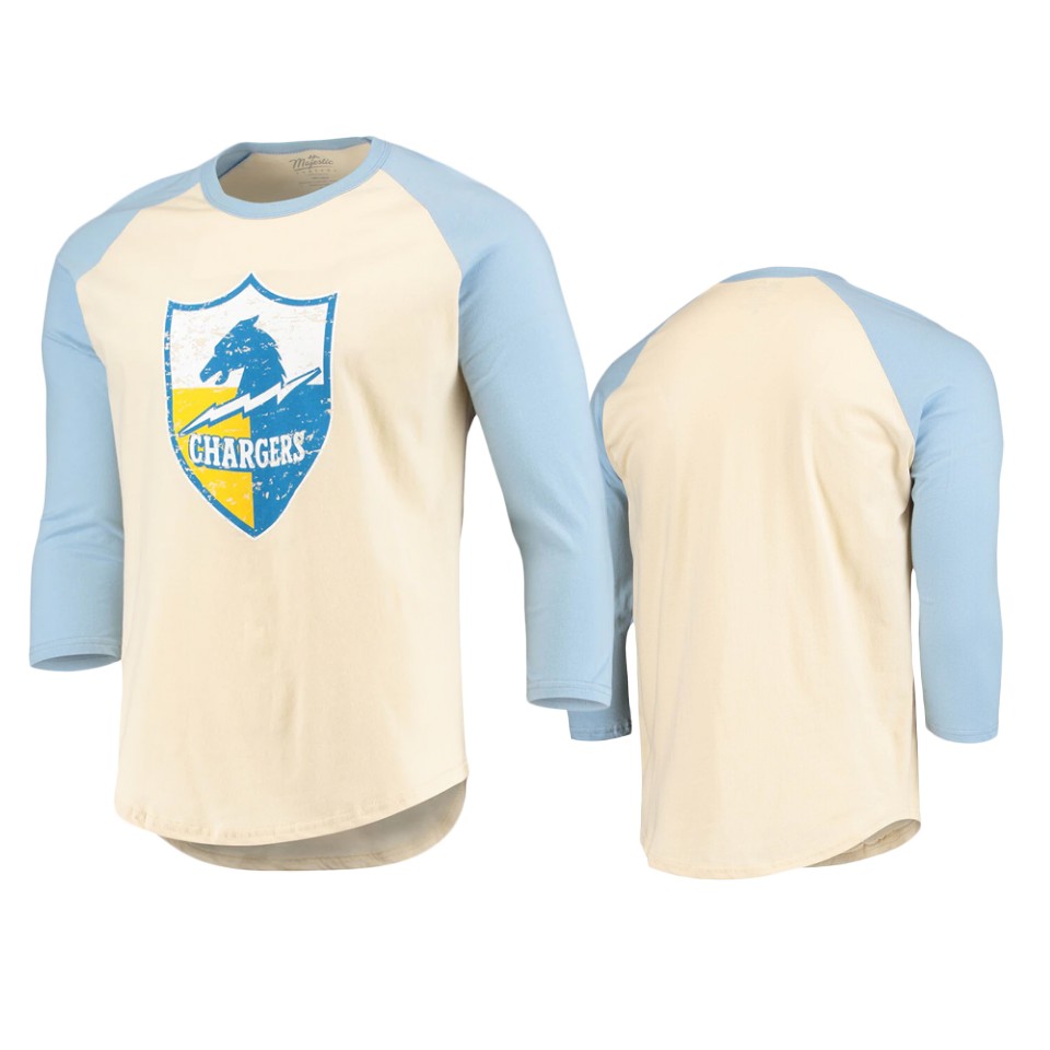 chargers cream powder blue gridiron classics t shirt