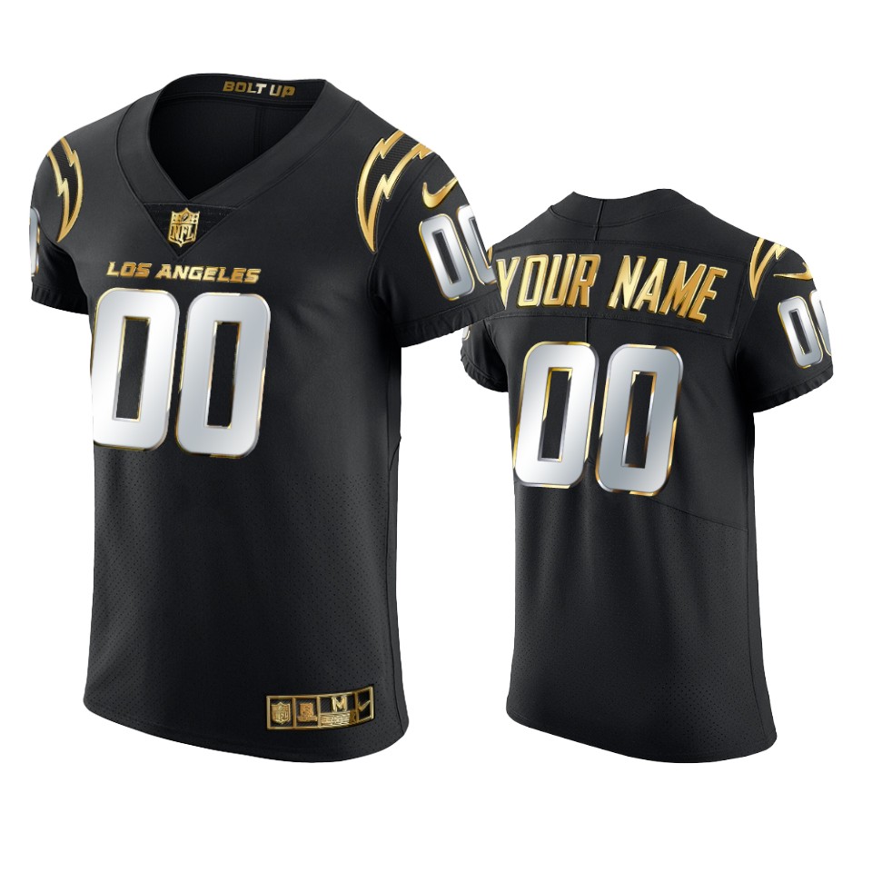 chargers custom black golden edition elite jersey