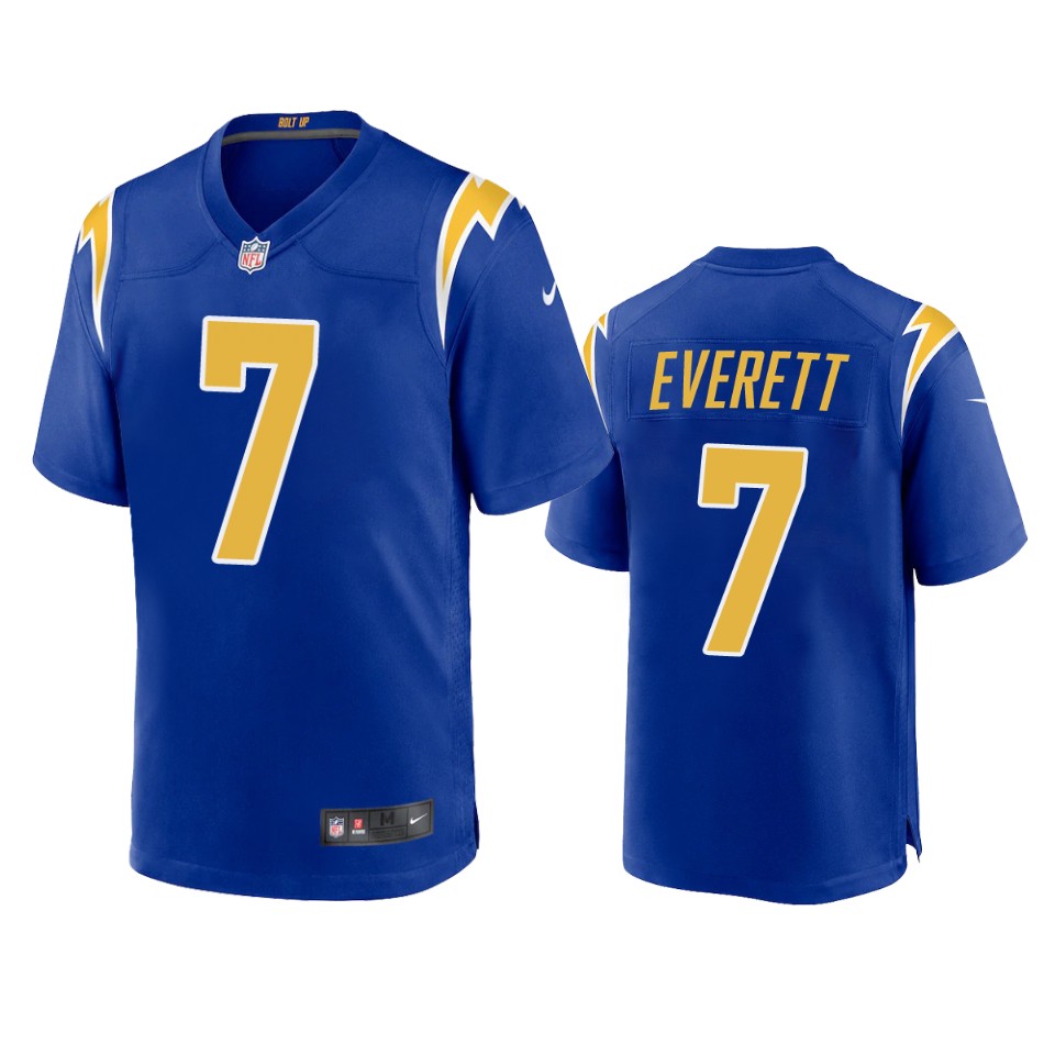 chargers gerald everett alternate game royal jersey 1