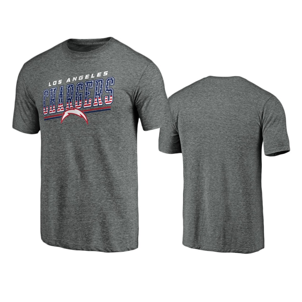 chargers gray team freedom tri blend t shirt