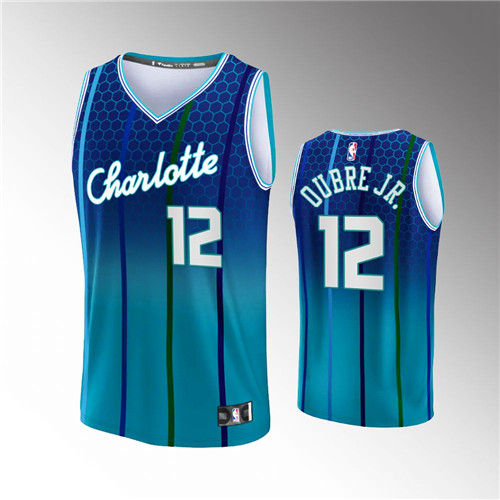 Charlotte Hornets Kelly Oubre Jr. 2021-22 Replica City Blue stitched Jersey #12