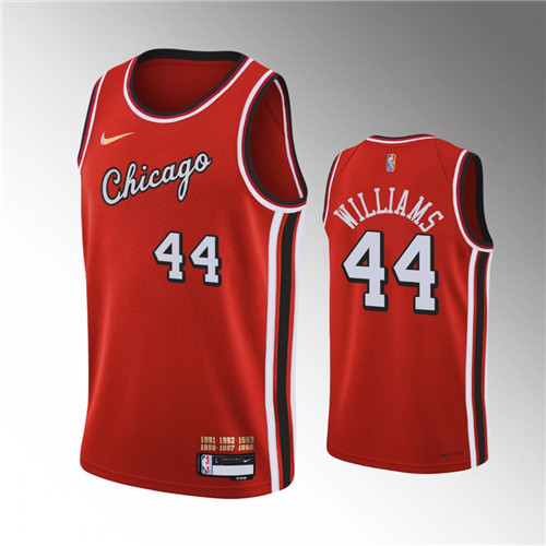 Chicago Bulls Patrick Williams 2021-22 75th Anniversary City Red stitched Jersey #44