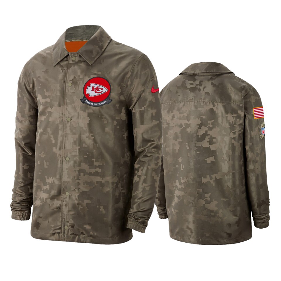 chiefs camo 2019 salute to service sideline jacket