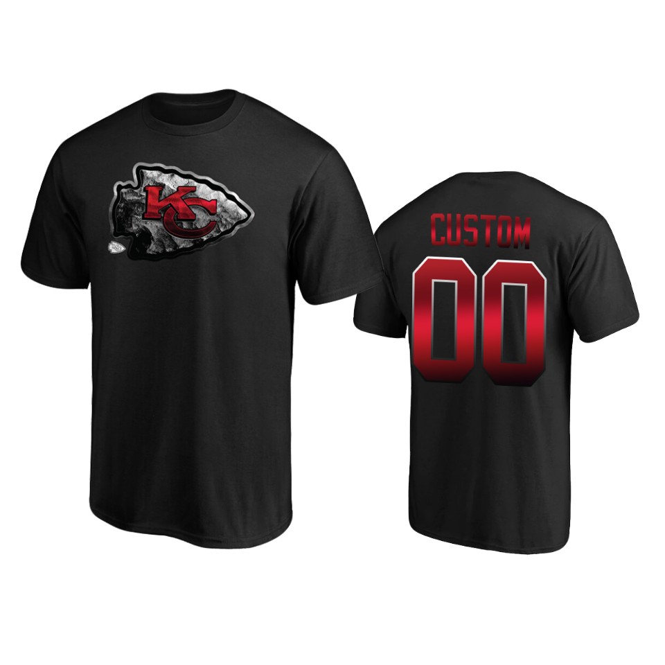 chiefs custom black midnight mascot logo t shirt