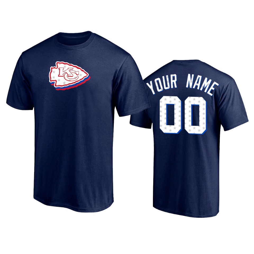 chiefs custom navy 2021 independence day t shirt