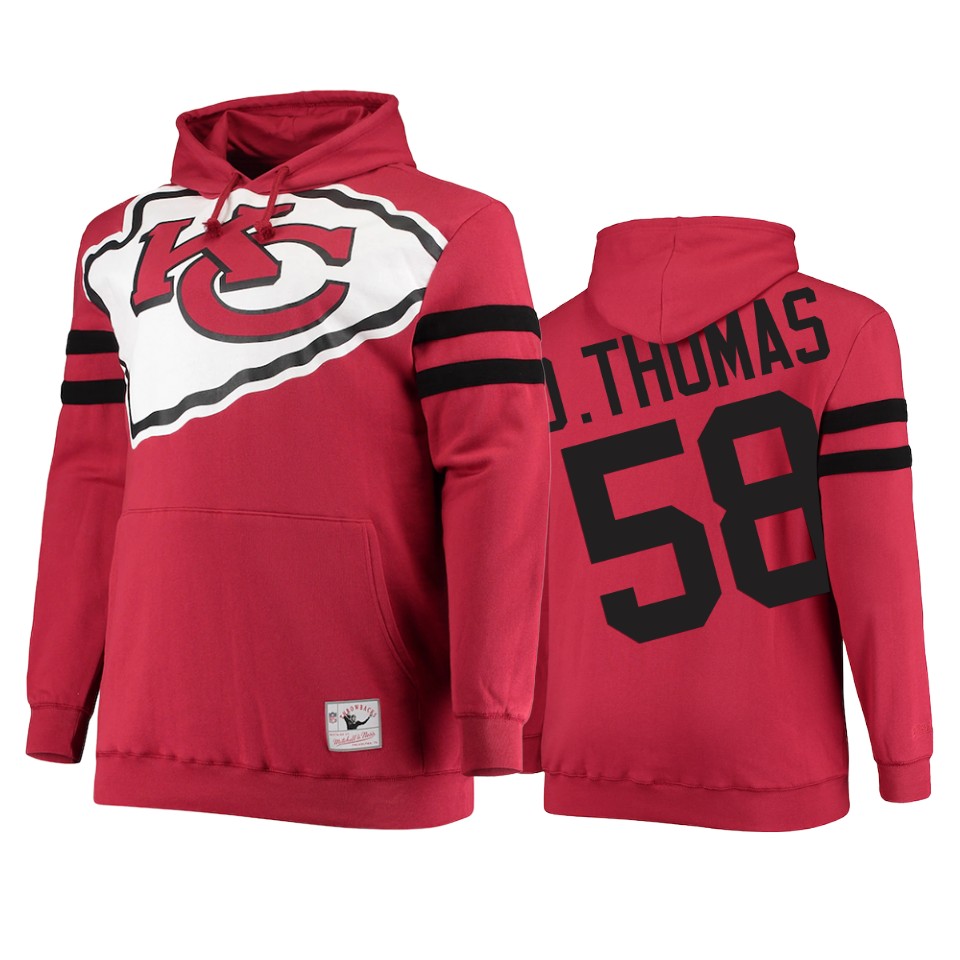 chiefs derrick thomas red big face hoodie