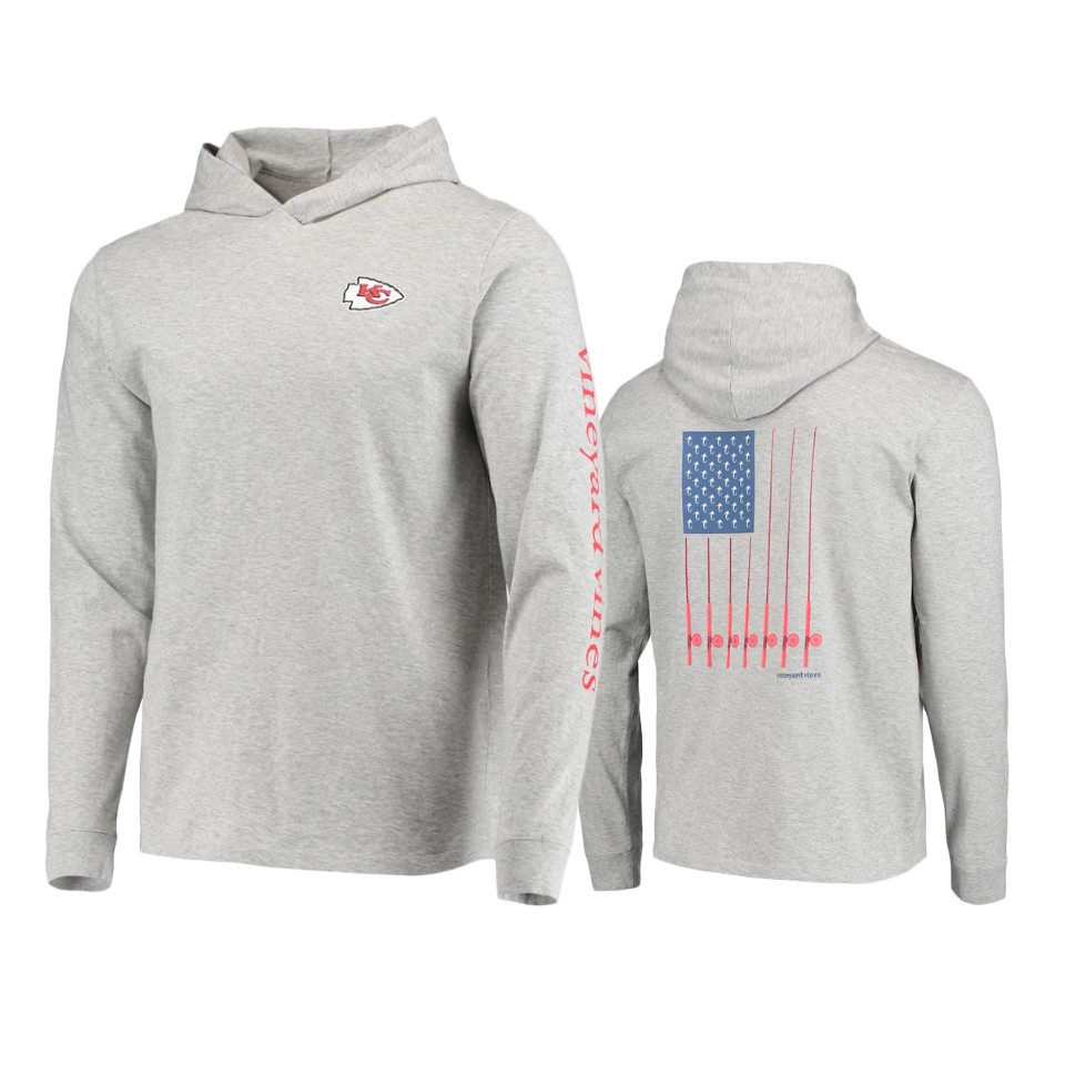 chiefs gray vineyard vines hoodie long sleeve t shirt