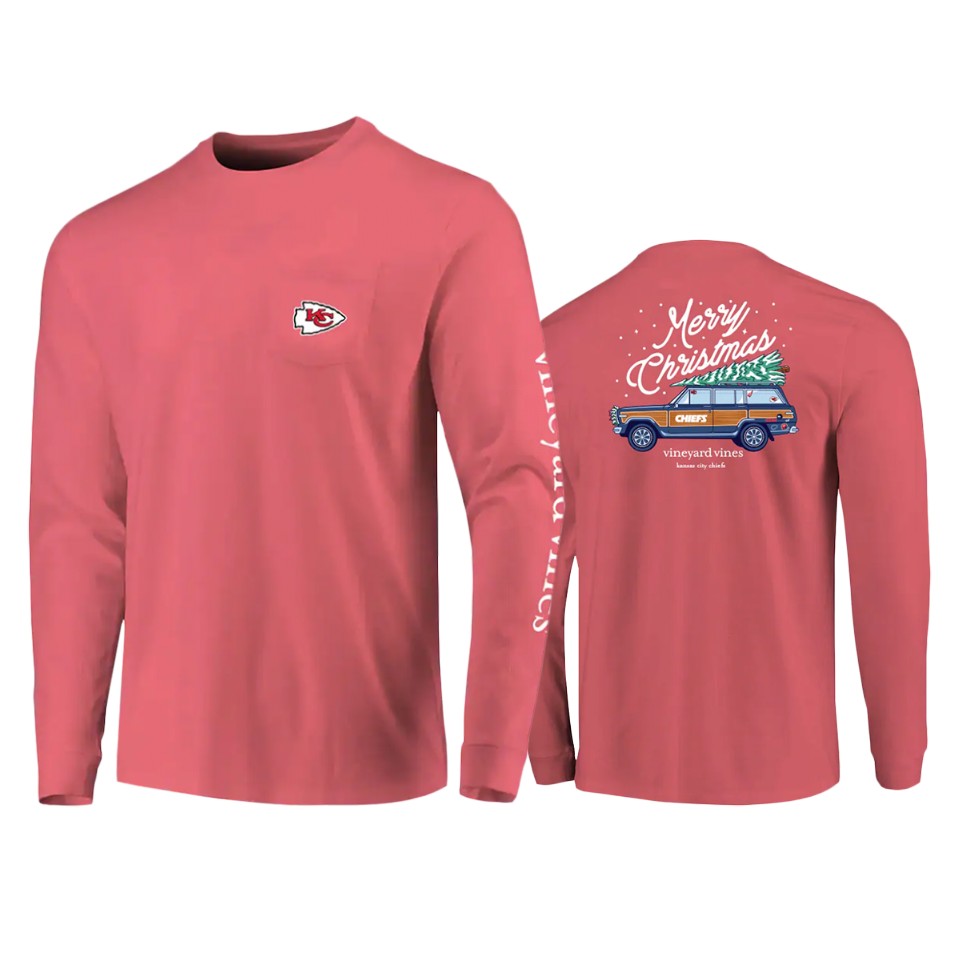 chiefs red holiday long sleeve t shirt
