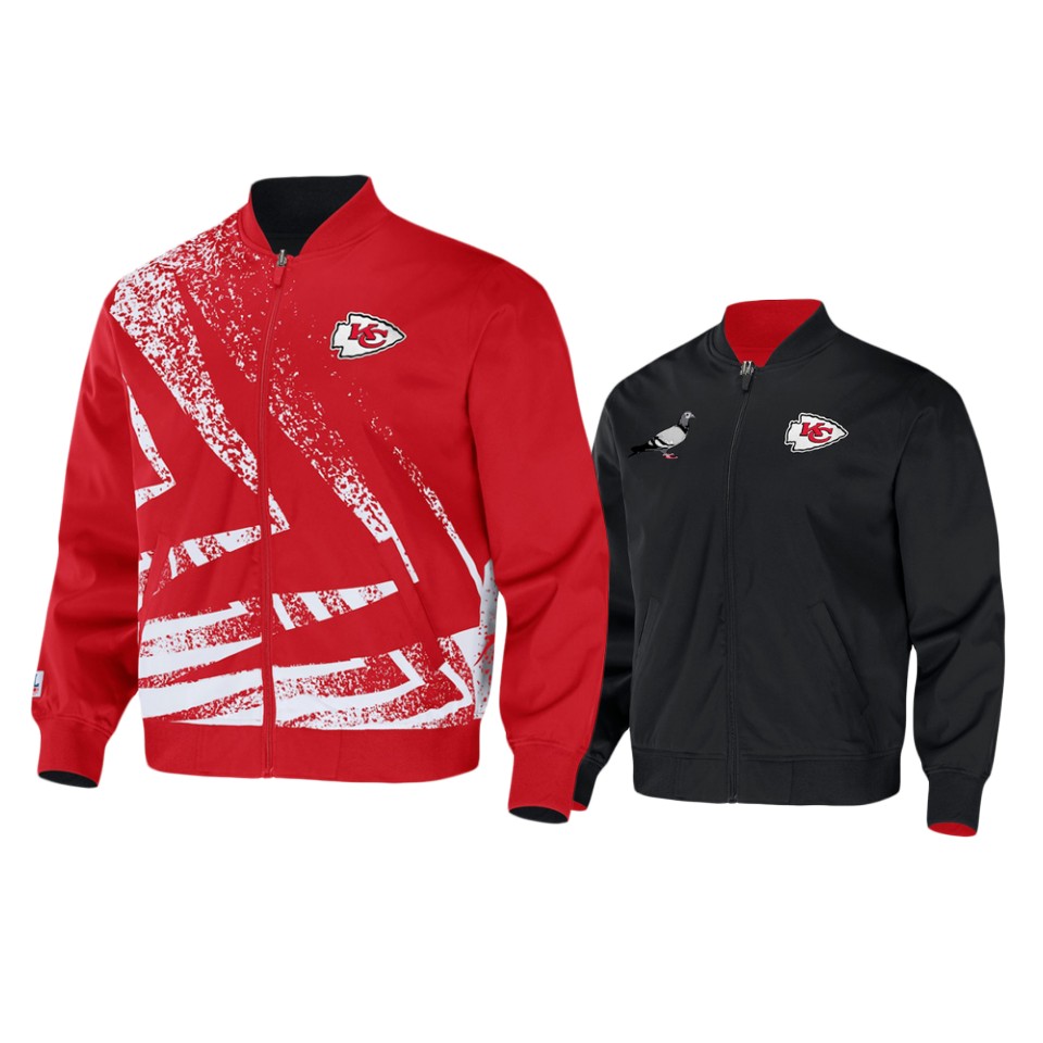 chiefs red staple reversible core jacket