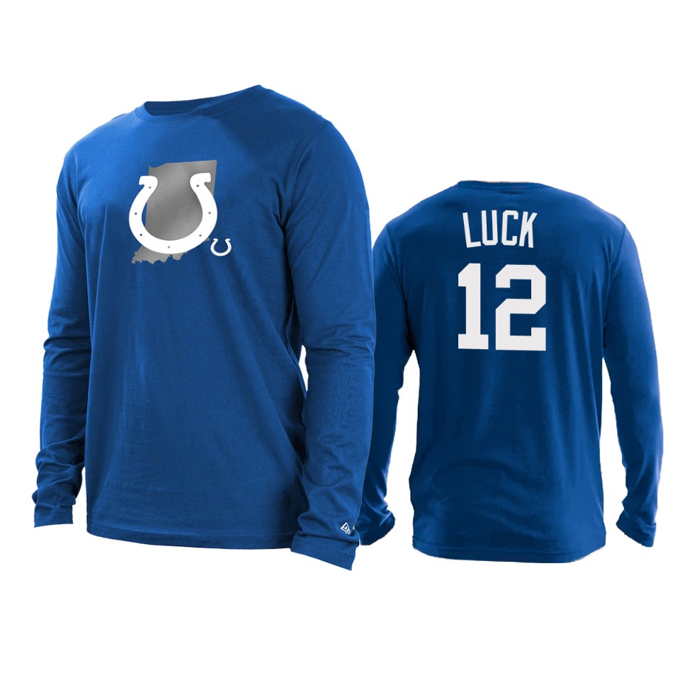 colts andrew luck royal state long sleeve t shirt