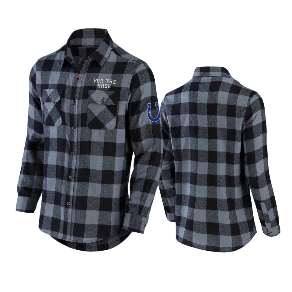 colts black nfl darius rucker flannel button up shirt