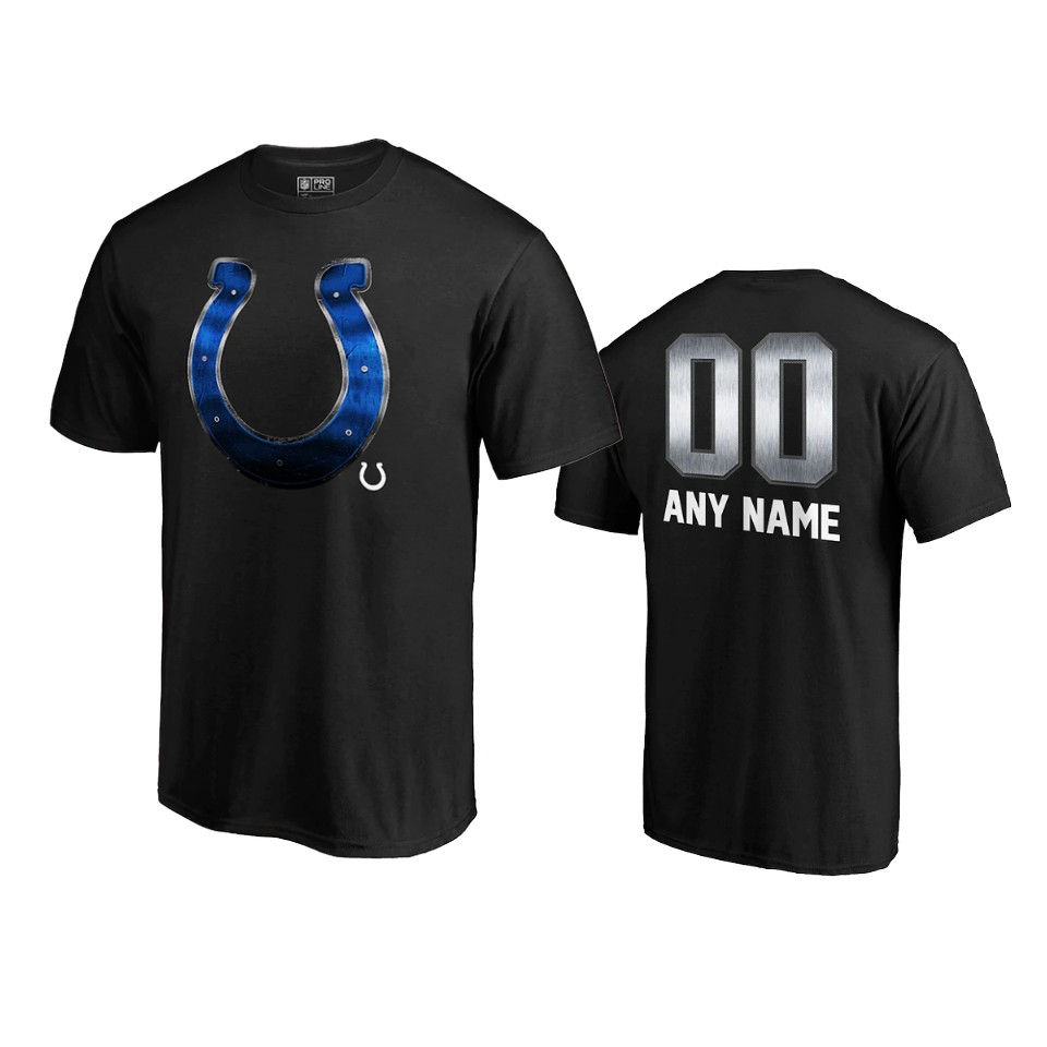 colts custom black midnight mascot logo t shirt