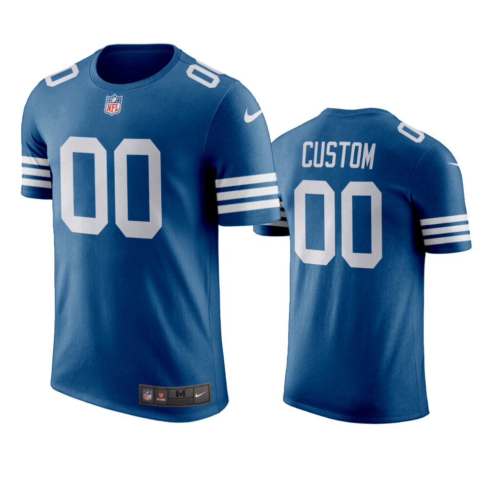 colts custom royal throwback name number t shirt