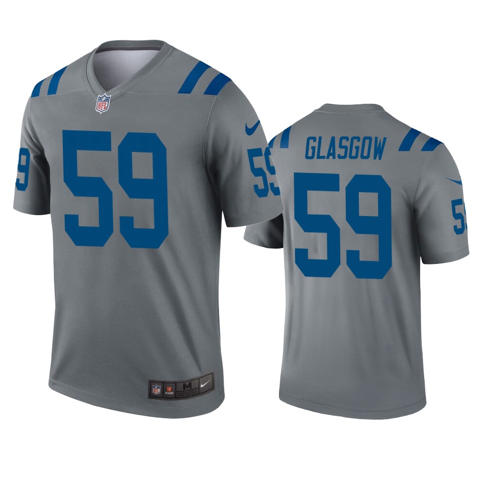colts jordan glasgow gray inverted legend jersey