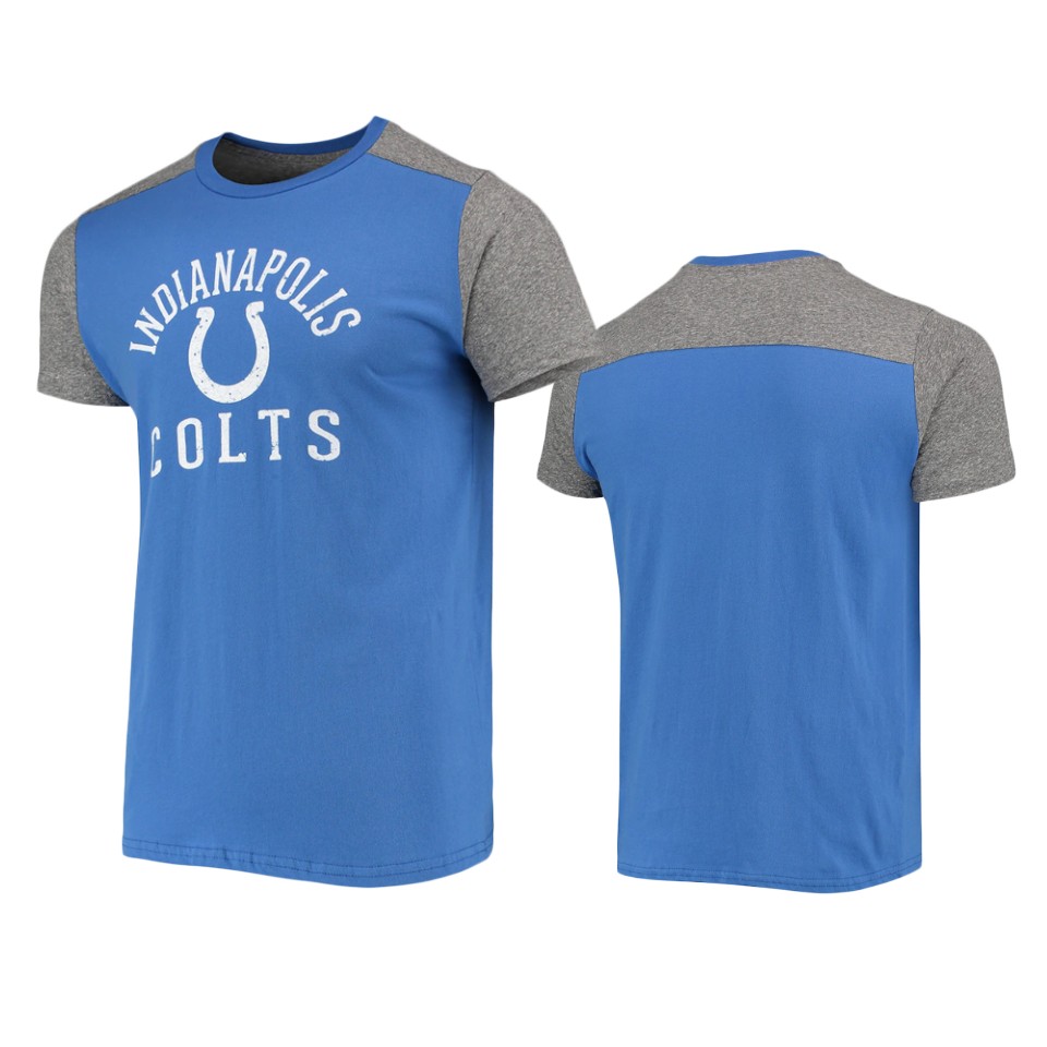 colts royal gray field goal slub t shirt