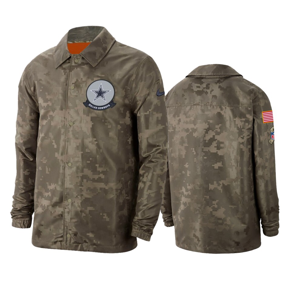 cowboys camo 2019 salute to service sideline jacket