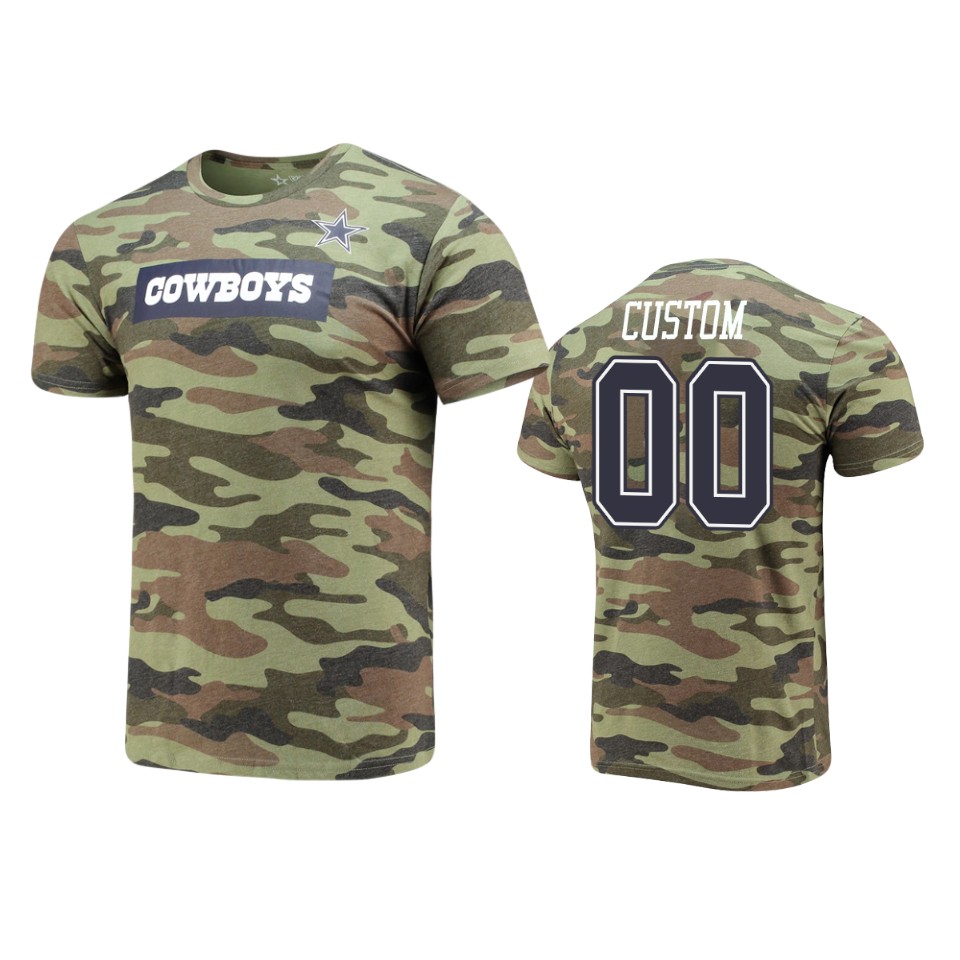 cowboys custom camo caudron name number t shirt