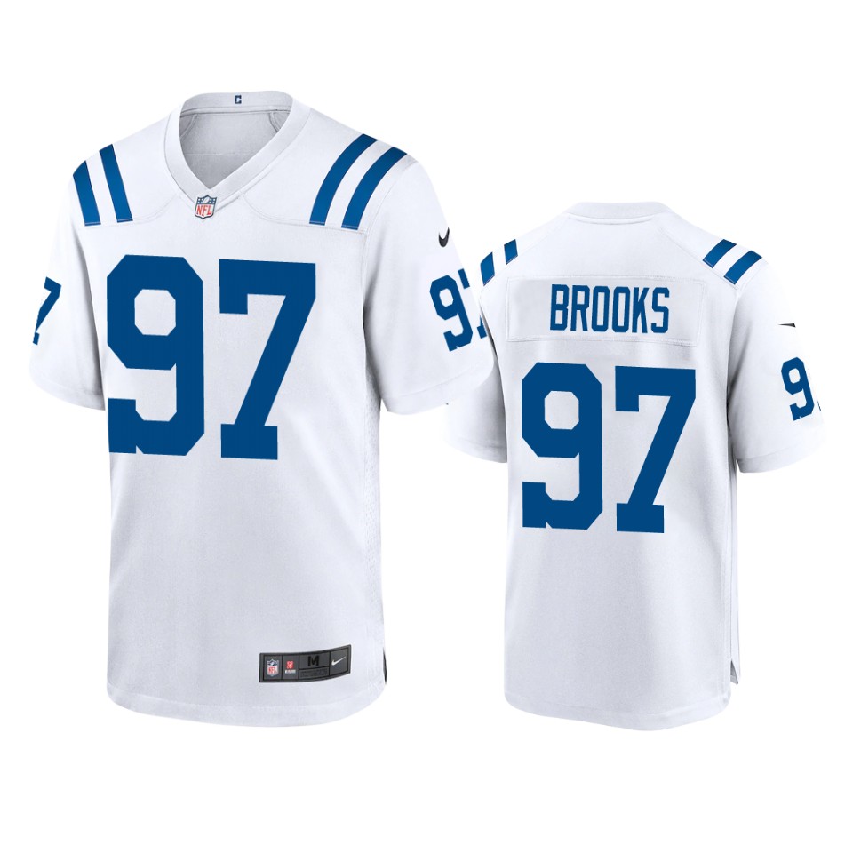 curtis brooks colts white game jersey