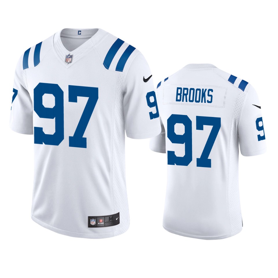 curtis brooks colts white vapor jersey