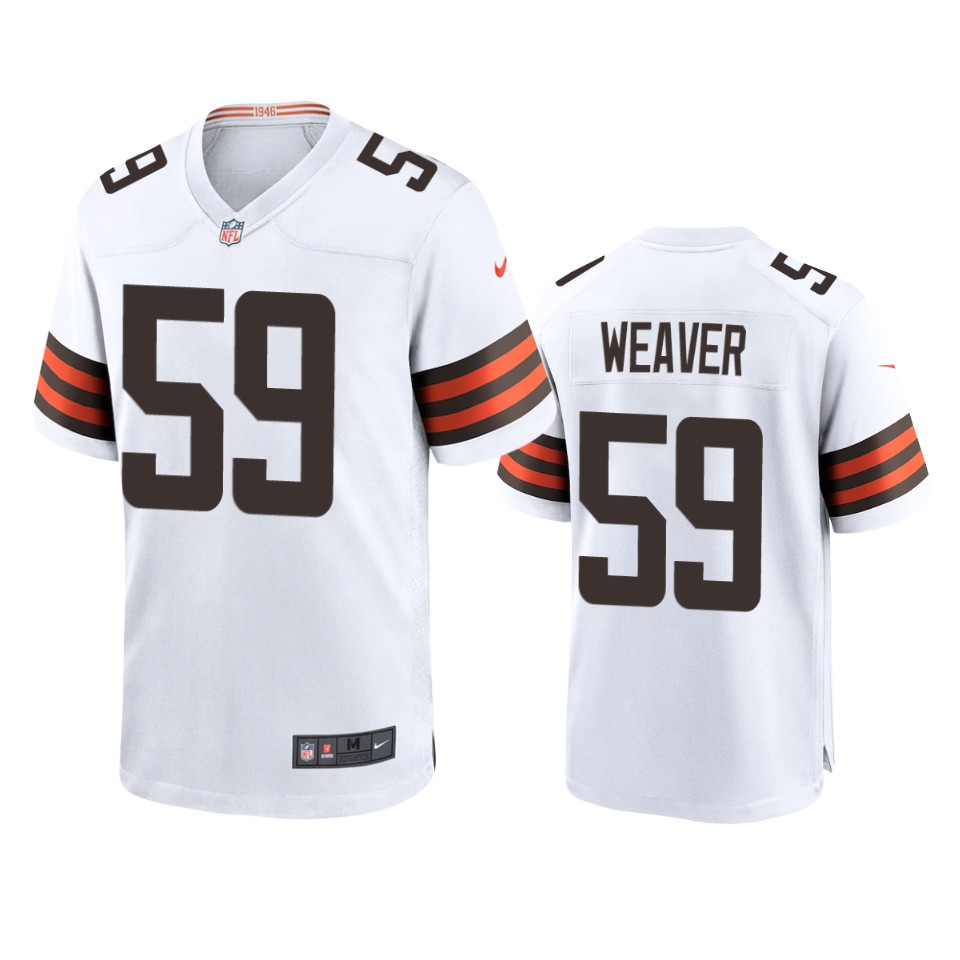 curtis weaver browns white game jersey 0a