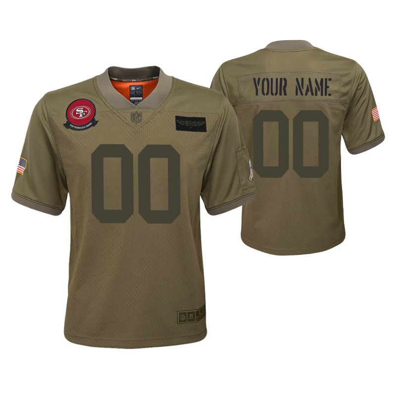 custom 2019 salute to service jersey youth stitched