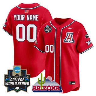 custom Men's Arizona Wildcats 2025 World Series Vapor Premier Limited Jersey - All Stitched Red