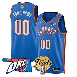 custom Men's Oklahoma City Thunder Jersey - Final Patch - All Stitched  Icon