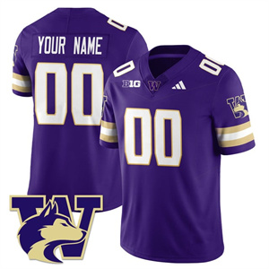 custom Men's Washington Husky Football 2025 Vapor Limited Jersey - All Stitched Purple