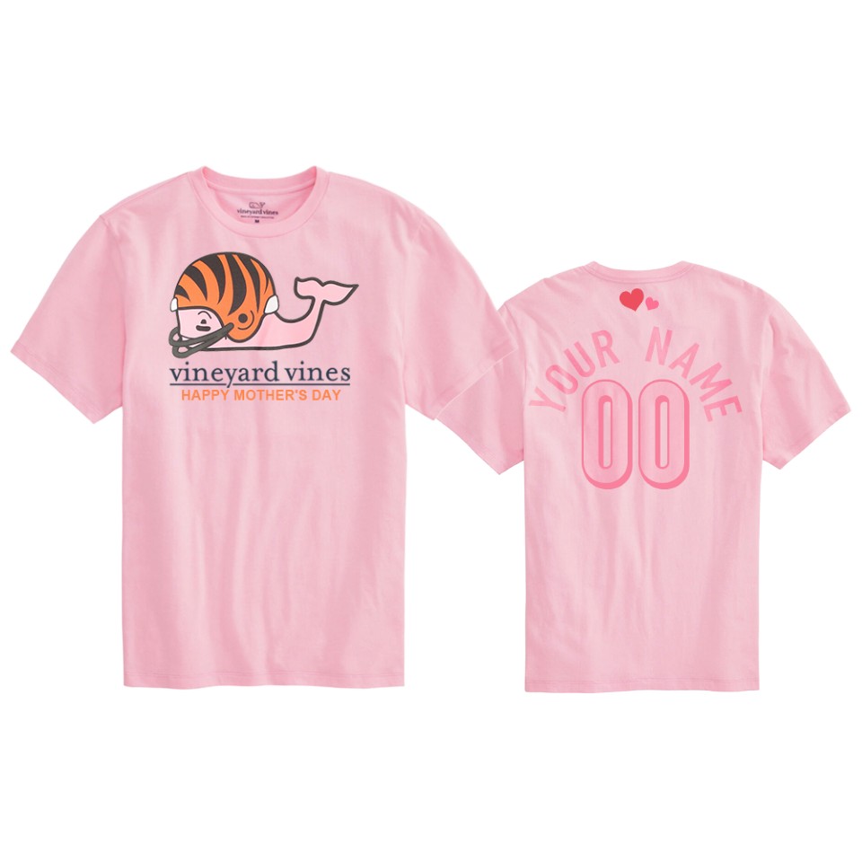 custom bengals pink mother's day t shirt