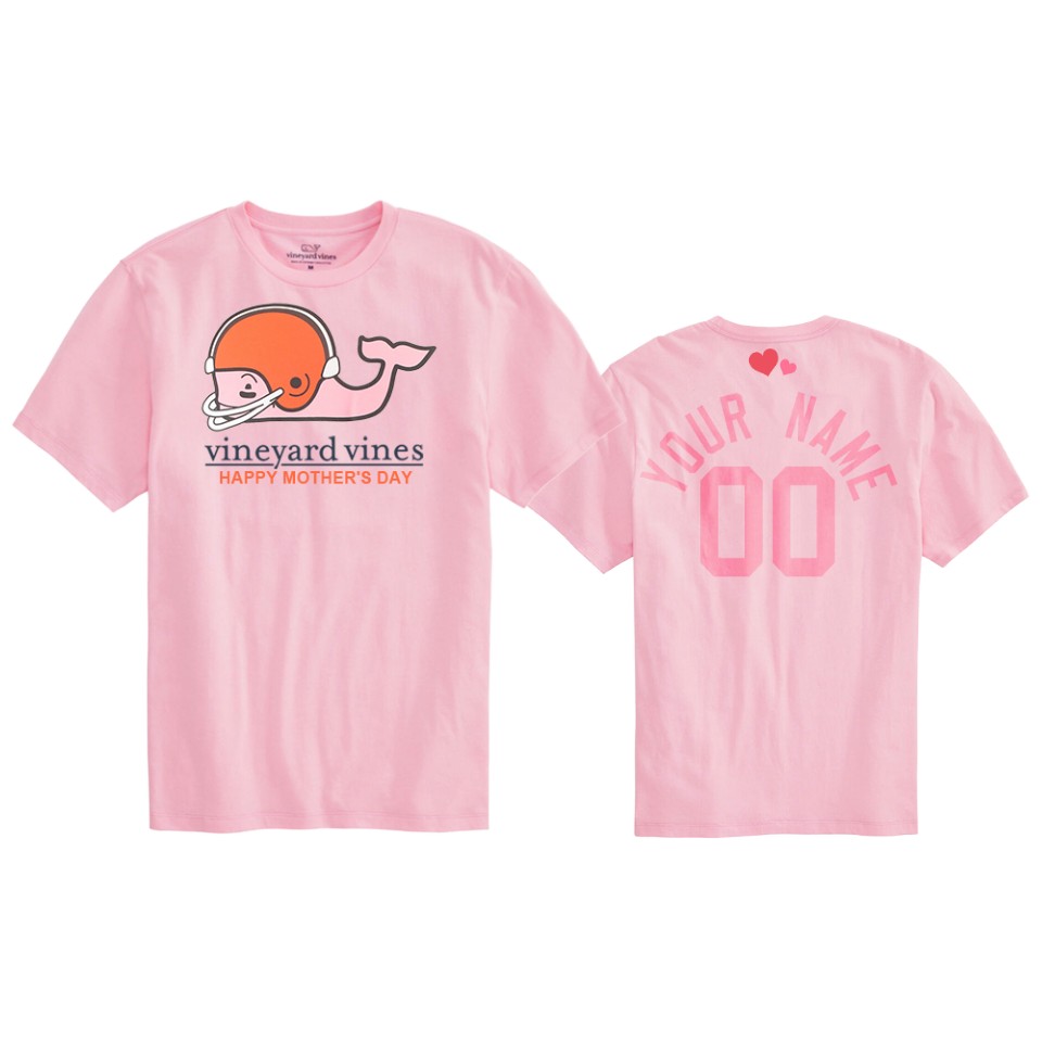 custom browns pink mother's day t shirt