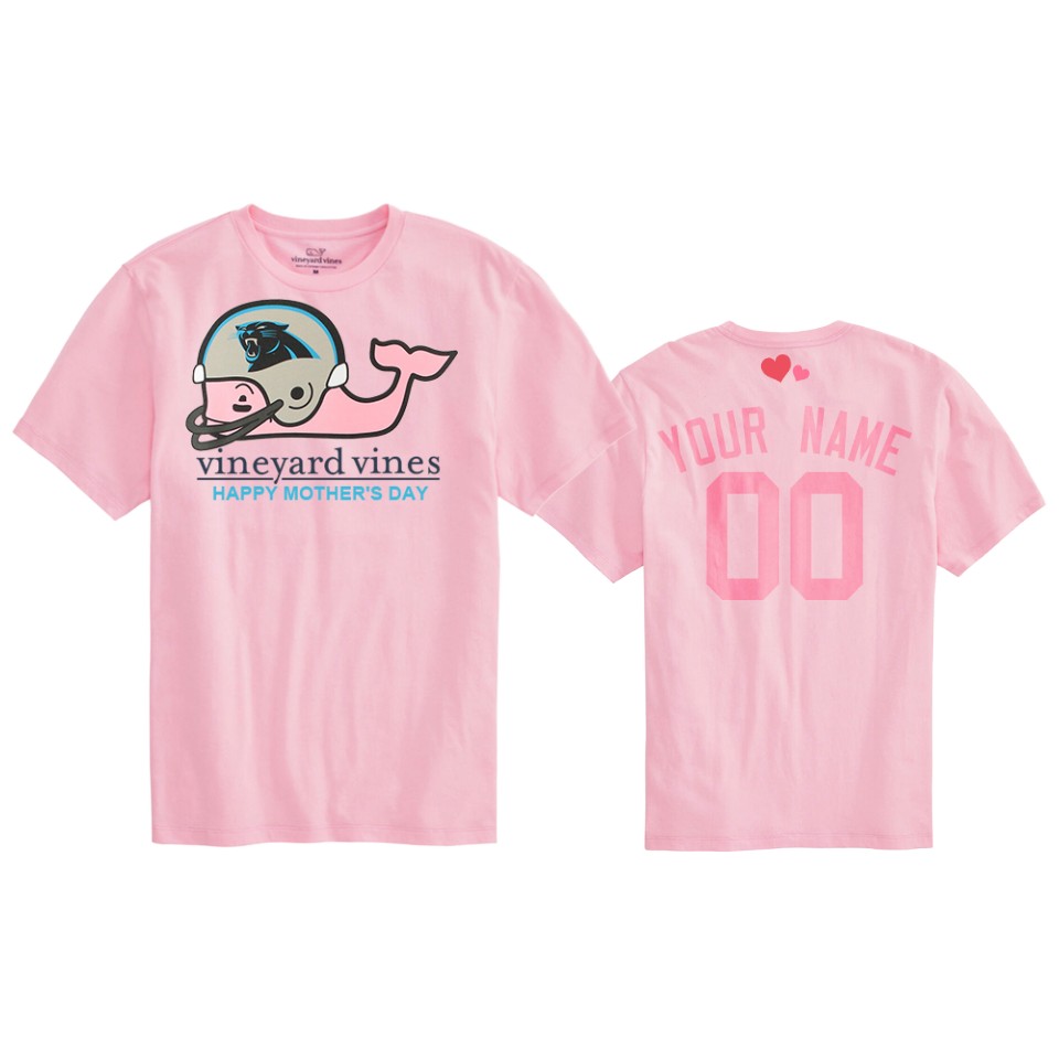 custom panthers pink mother's day t shirt