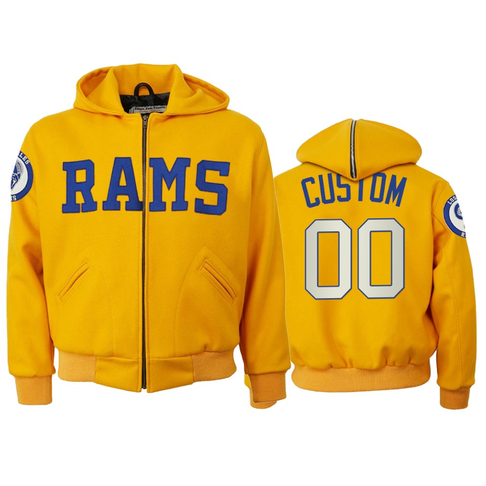 custom rams gold authentic vintage jacket