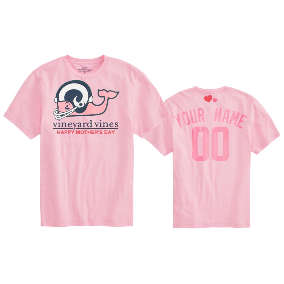 custom rams pink mother's day t shirt