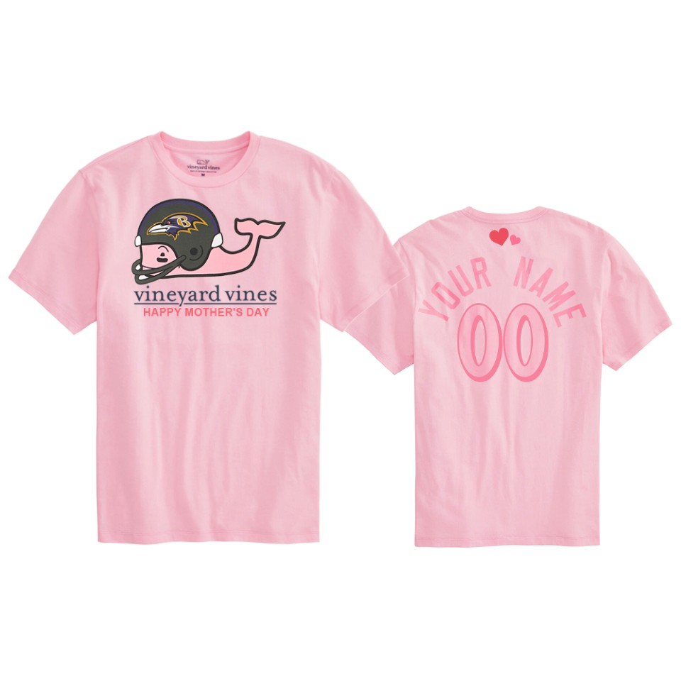 custom ravens pink mother's day t shirt