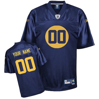 customized green bay packers jersey eqt blue football jersey