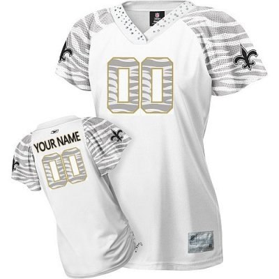 customized new orleans saints jersey zebra field flirt fashion football jersey