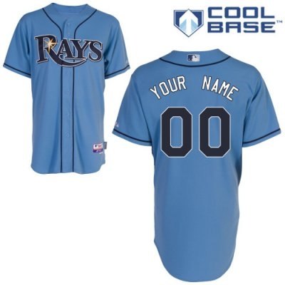 customized tampa bay rays jersey light blue 2010 cool base baseball jersey