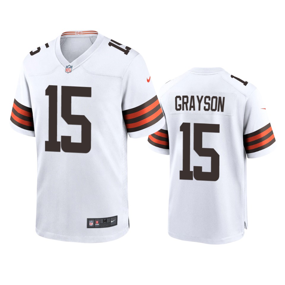 cyril grayson browns white game jersey