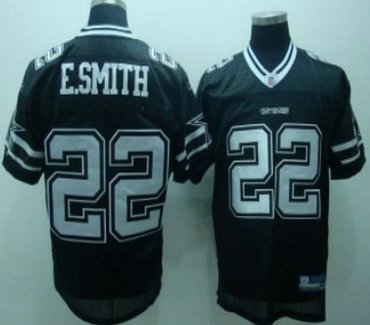 dallas cowboys #22 e smith black jersey