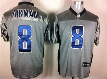 dallas cowboys 8 troy aikman gray shadow jerseys