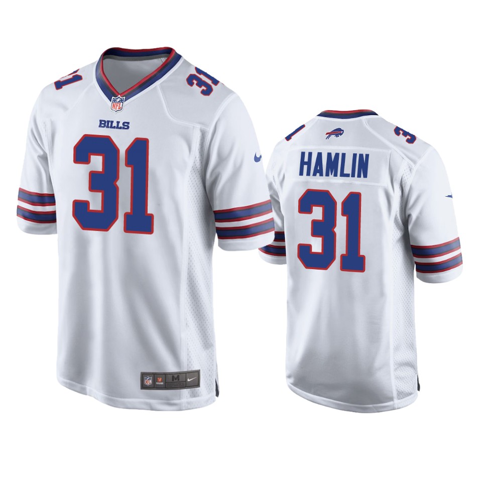 damar hamlin bills white game jersey 1