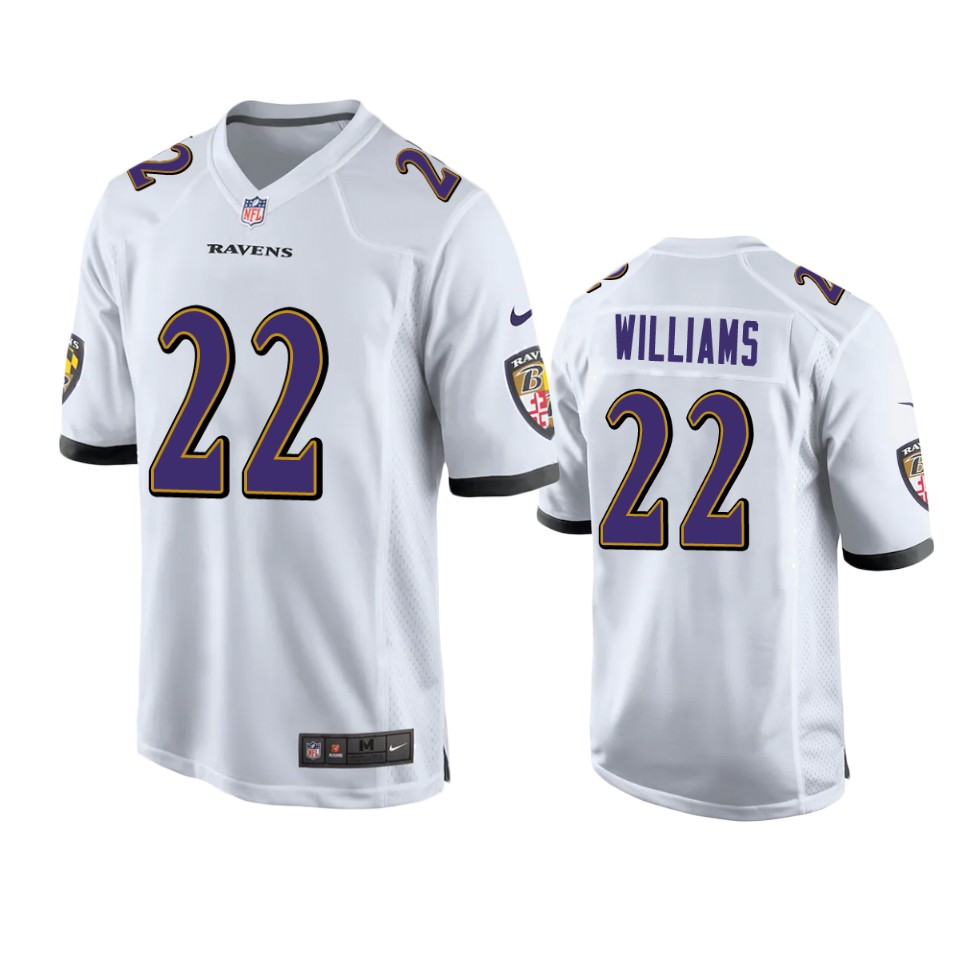 damarion williams ravens white game jersey