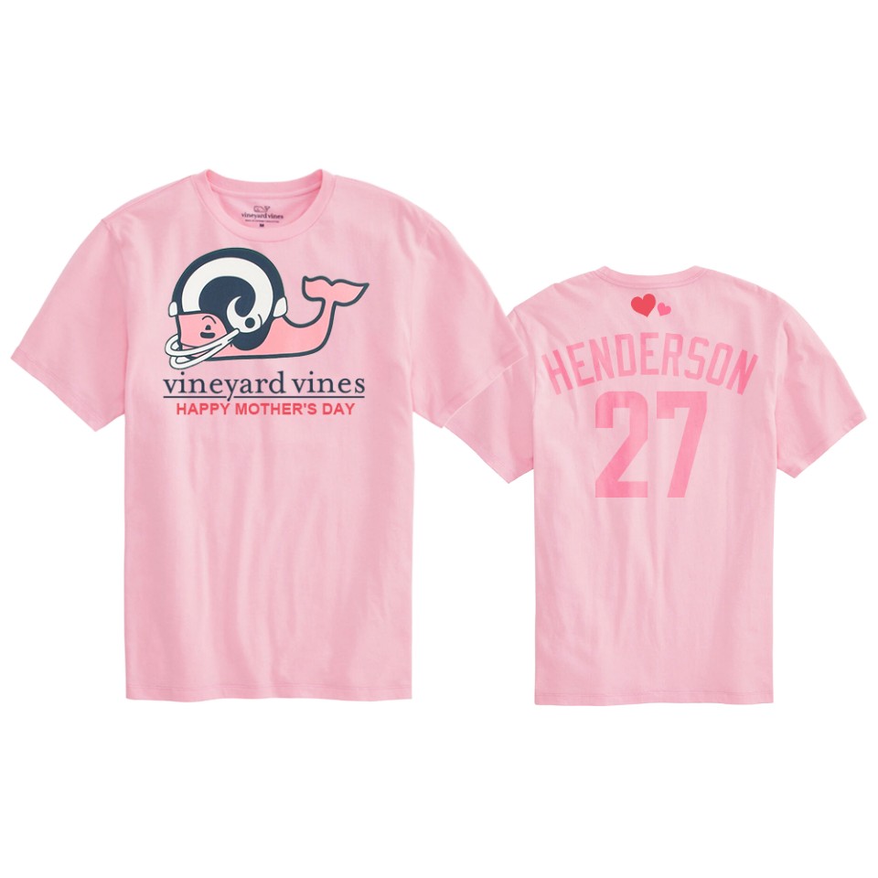 darrell henderson rams pink mother's day t shirt