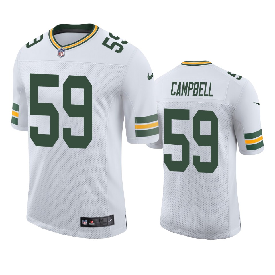 de'vondre campbell packers white vapor jersey