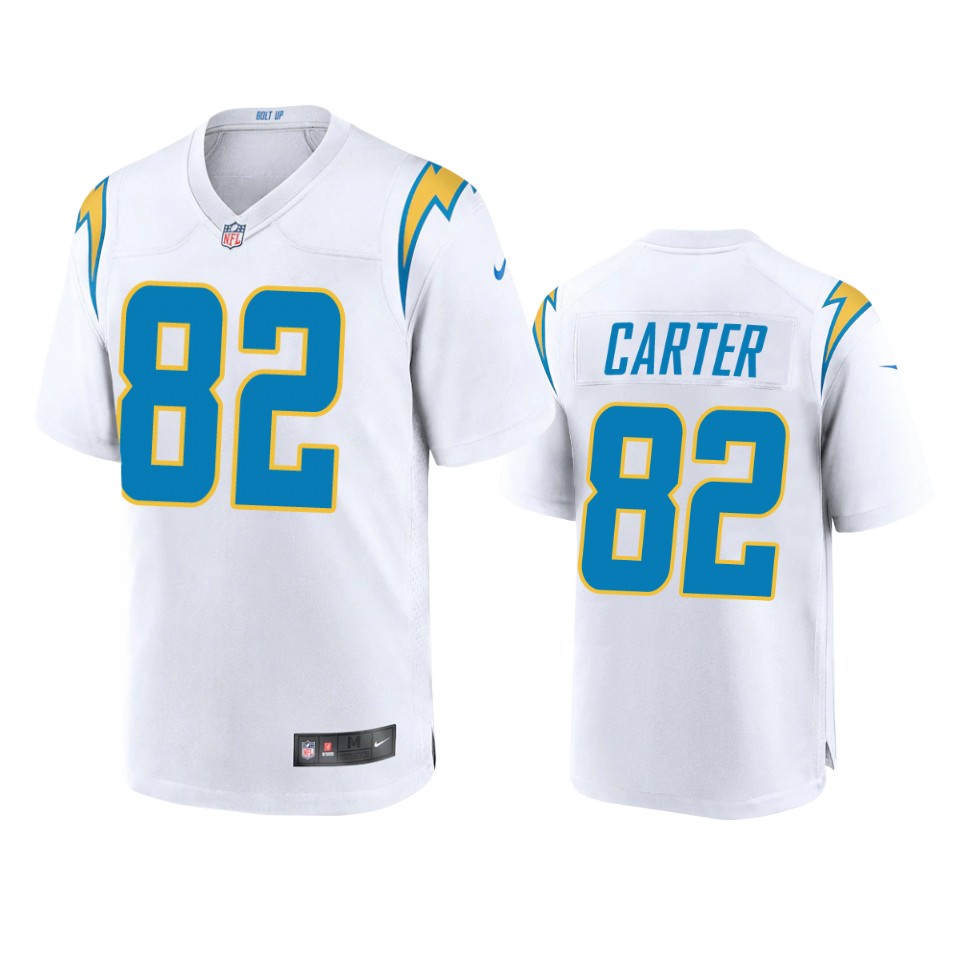 deandre carter chargers white game jersey