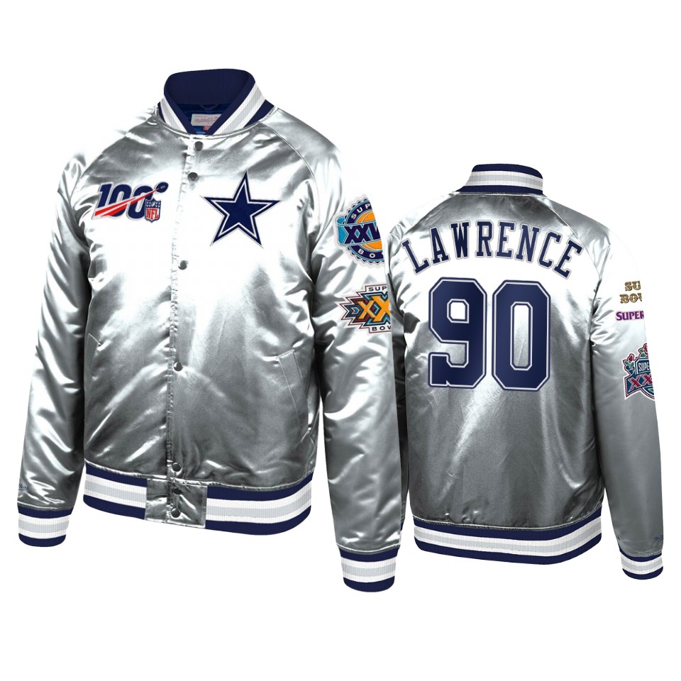 demarcus lawrence cowboys silver super bowl 100th season jacket
